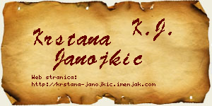 Krstana Janojkić vizit kartica